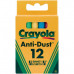 12 цветных мелков Crayola с пониженным выделением пыли (0281)